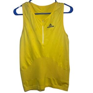 Adidas Stella McCartney Tank Top Racer Back S Yellow Athletic Running Tennis